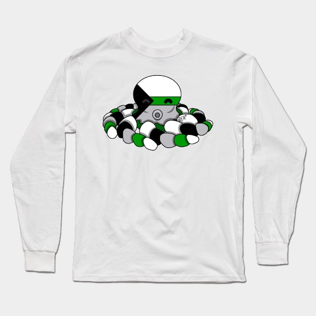 Demiromantic Pride Fidget Octopus Long Sleeve T-Shirt by SentABearToSpace 